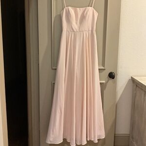 Jenny Yoo Renee Style Bridesmaid Dress Luxe Chiffon Soft Blush Size 6 Light pink